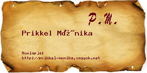 Prikkel Mónika névjegykártya